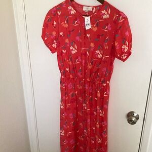 ❤️ NWT LOFT Red Floral Dress